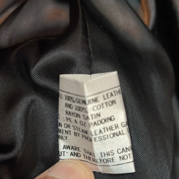 Mens Genuine Leather (Shell) Leather Jacket.EUC.